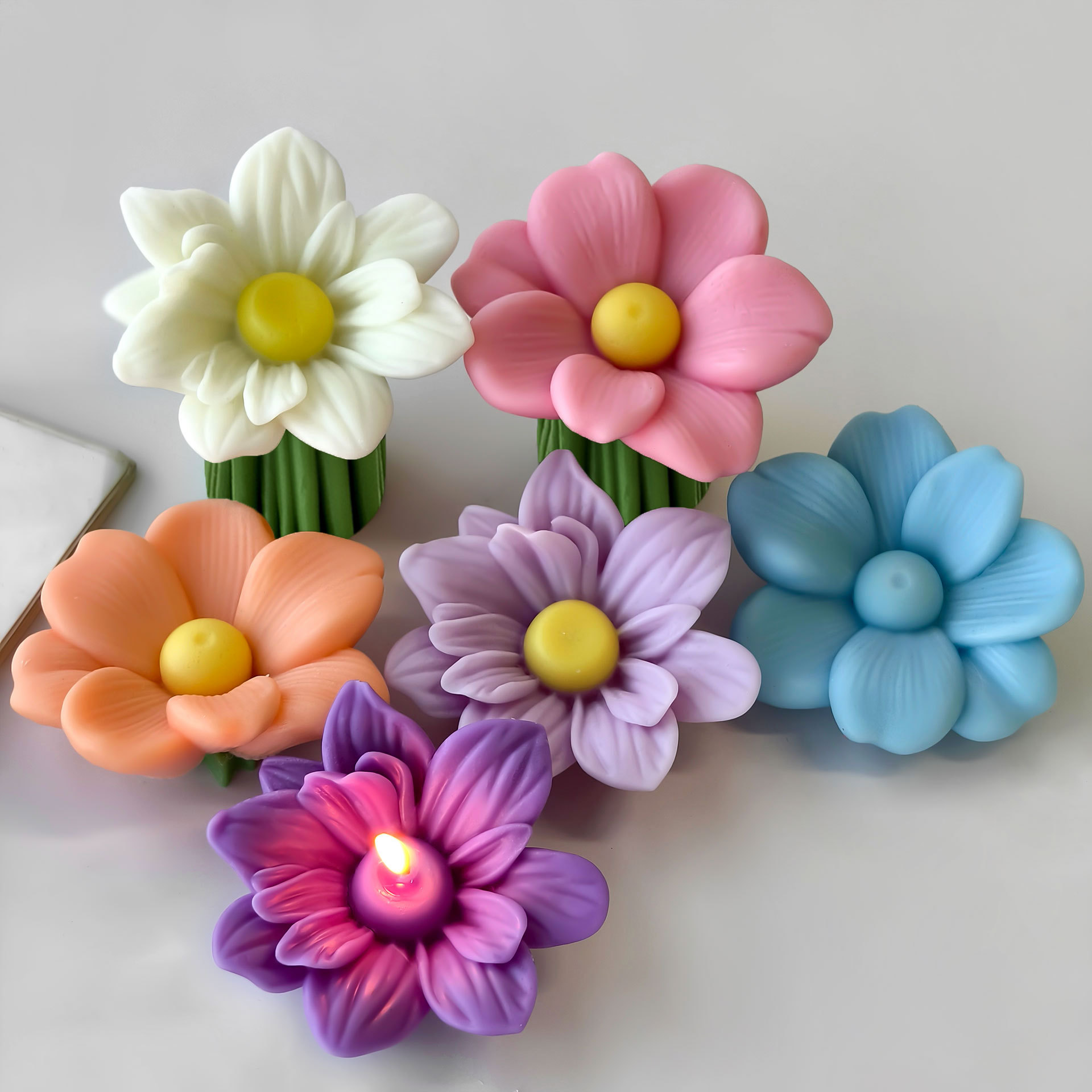 Soap Making Fragrance - DIY ดอกไม้ AROMA เทียนแม่พิมพ์ซิลิโคน Handmade ลูกอมช็อกโกแลตเบเกอรี่แม่พิมพ์สบู่เทียนทําอุปกรณ์