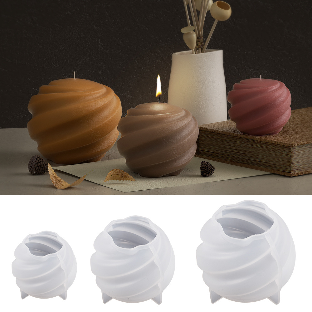 Soap Making Recipes - แม่พิมพ์ซิลิโคนรูปดาวเคราะห์หมุนได้ทำ3D แม่พิมพ์สบู่เรซินแกะสลักทรงกลมงานประดิษฐ์ทำด้วยตัวเองเครื่องประดับทำของตกแต่งบ้าน1ชิ้น