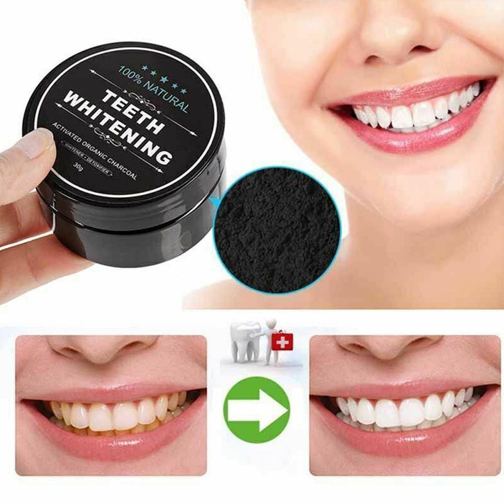 Activated Charcoal Powder - ผงถ่านชาร์โคลออร์แกนิคสำหรับขัดฟัน ทำความสะอาด บำรุงฟัน ฟันขาวสะอาด ดูแลสุขภาพช่องปาก 30