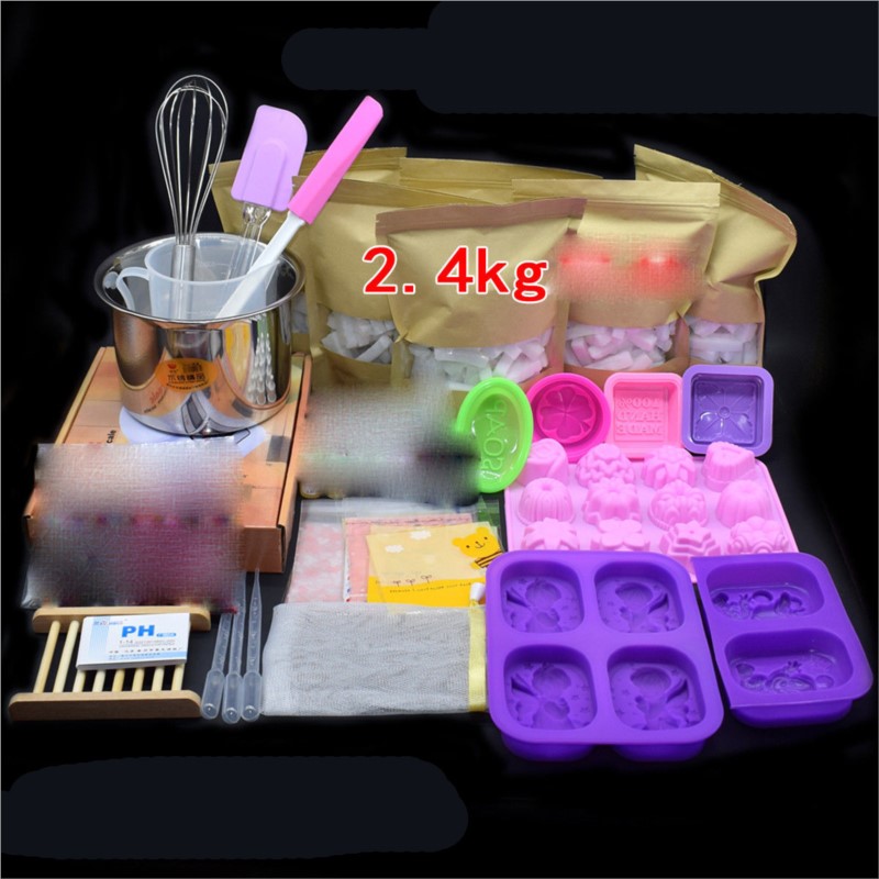 Soap Making Starter Kit - ชุดอุปกรณ์ทำสบู่แฮนด์เมดสุดสร้างสรรค์ชุดเครื่องมือสำหรับผู้เริ่มต้นใช้ในครัวเรือนชุดอุปกรณ์ทำสบู่แฮนด์เมดขนาด800กรัม LF320ฐานสบู่