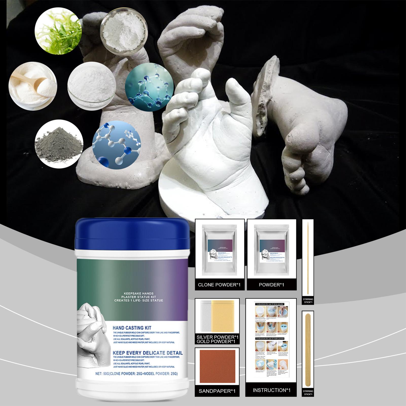 Soap Making Fragrance - ชุดอุปกรณ์หล่อรอยมือและเท้าเด็ก วัสดุทำสบู่ ปูนปลาสเตอร์สำหรับงานฝีมือ เหมาะสำหรับเด็กเล็ก เด็กโต คู่รัก