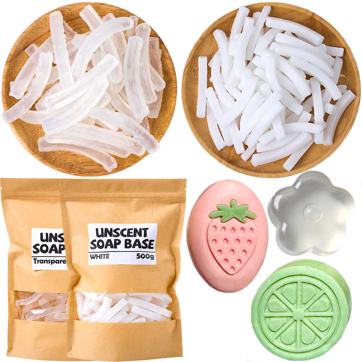 Soap Making Glycerin - เบสสบู่กลีเซอรีน 500 กรัม สำหรับทำสบู่แฮนด์เมด DIY กลิ่นหอม
