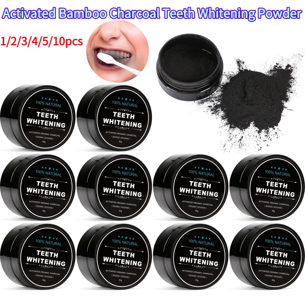Activated Charcoal Powder - ผงฟอกสีฟัน ถ่านไม้ไผ่ออร์แกนิคธรรมชาติ ขจัดคราบเหลือง ทำความสะอาดฟัน ให้ลมหายใจหอมสดชื่น ใช้ได้ทุกวัน