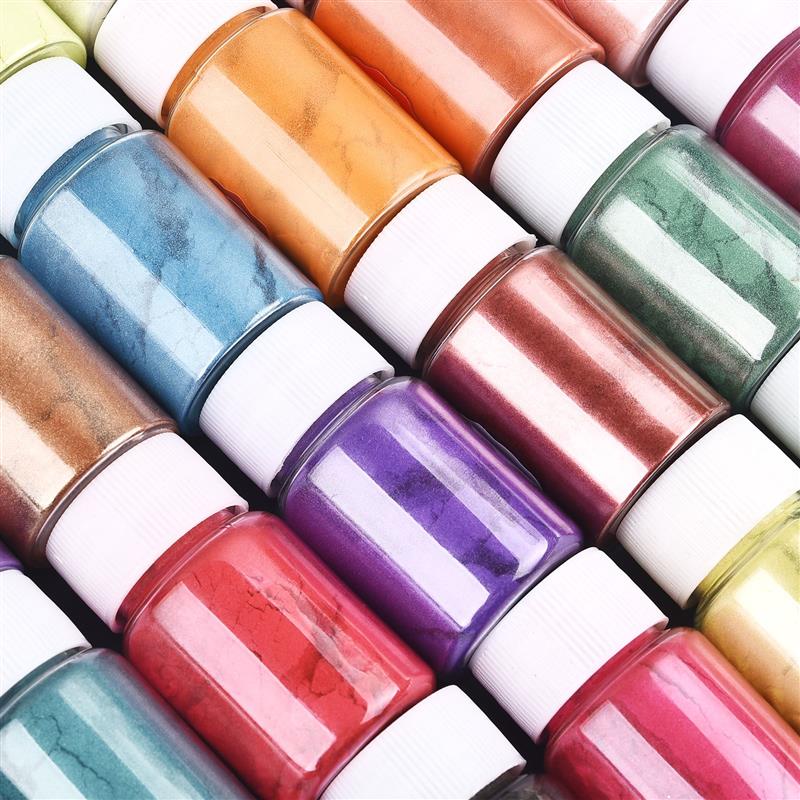 Soap Making Dye - 24 สี 10g กระจกธรรมชาติ Mica Pearl