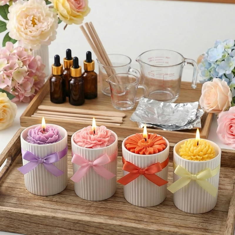 ชุดแม่พิมพ์ซิลิโคนลายดอกไม้ 3  - Soap Making Kit Amazon บทวิจารณ์และราคา