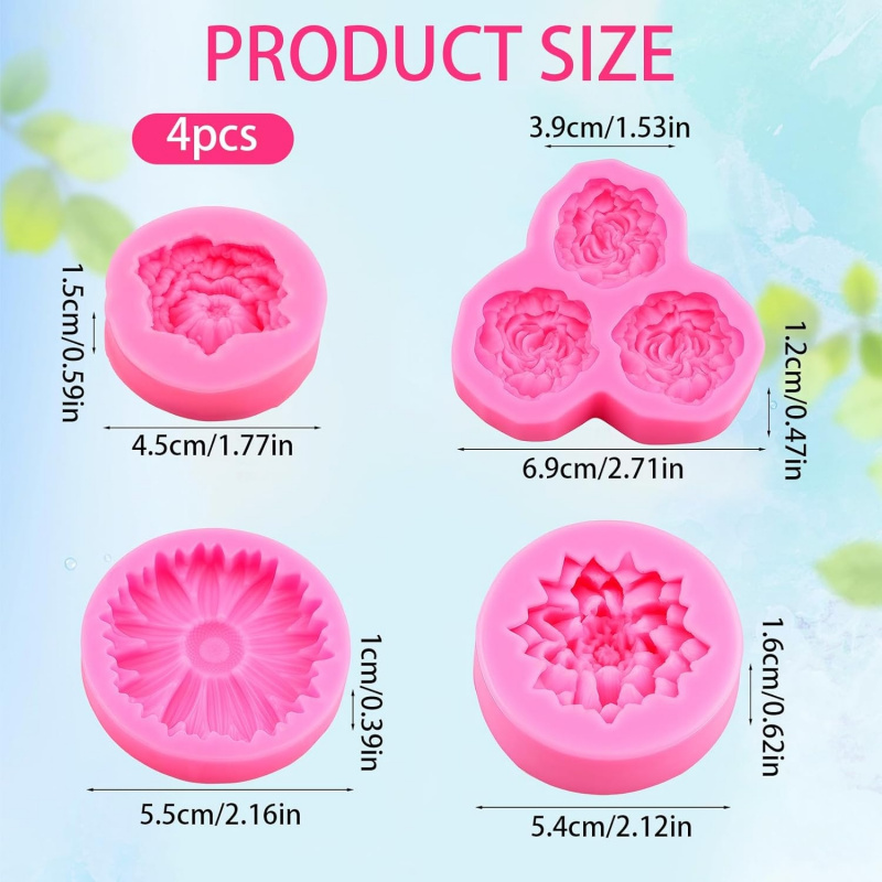 ชุดแม่พิมพ์ซิลิโคนลายดอกไม้ 3  - Soap Making Kit Amazon บทวิจารณ์และราคา