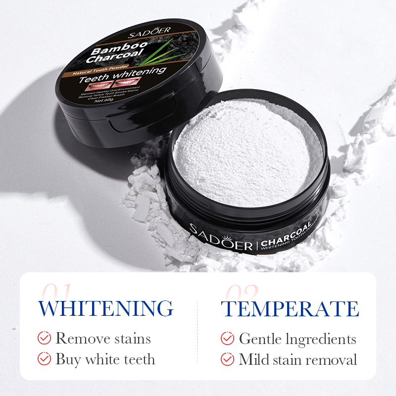 60g ฟันไวท์เทนนิ่งผง Activated - Activated Charcoal Powder บทวิจารณ์และราคา