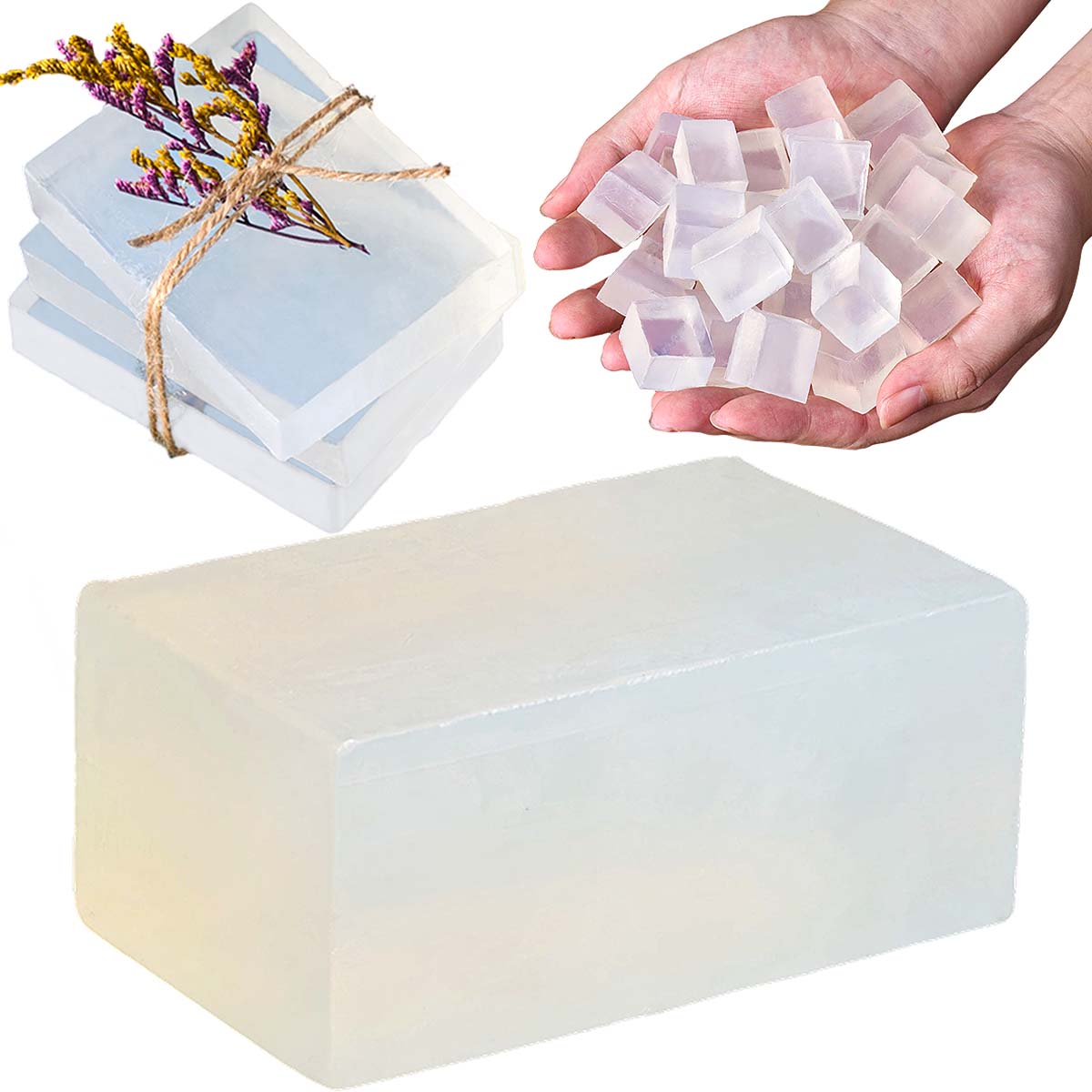 เบสสบู่กลีเซอรีนสีขาวใส ออร์แก - Soap Making Glycerin บทวิจารณ์และราคา