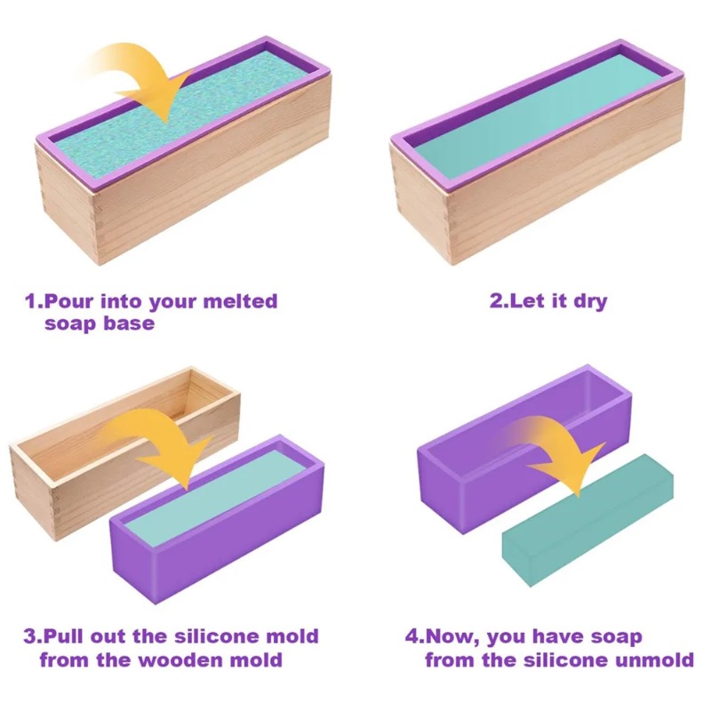 แม่พิมพ์สบู่ซิลิโคนแบบยืดหยุ่น - Soap Making Recipes บทวิจารณ์และราคา