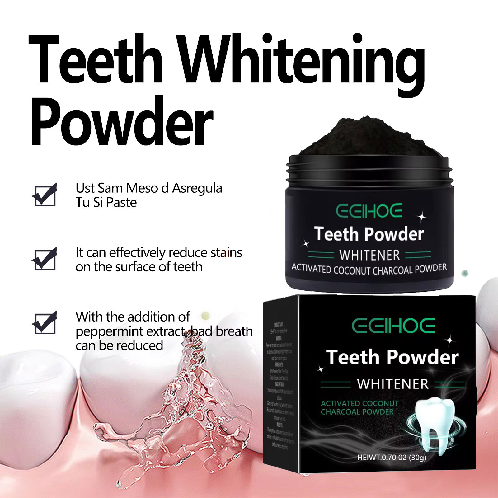 EELHOE ผงถ่านสําหรับผลิตภัณฑ์ฟ - Activated Charcoal Powder บทวิจารณ์และราคา
