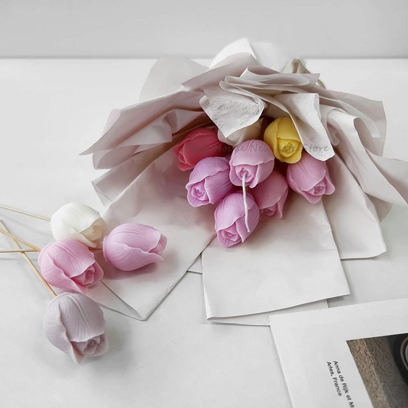 3D TULIP เทียนแม่พิมพ์ทําด้วยม - Soap Making Recipes บทวิจารณ์และราคา