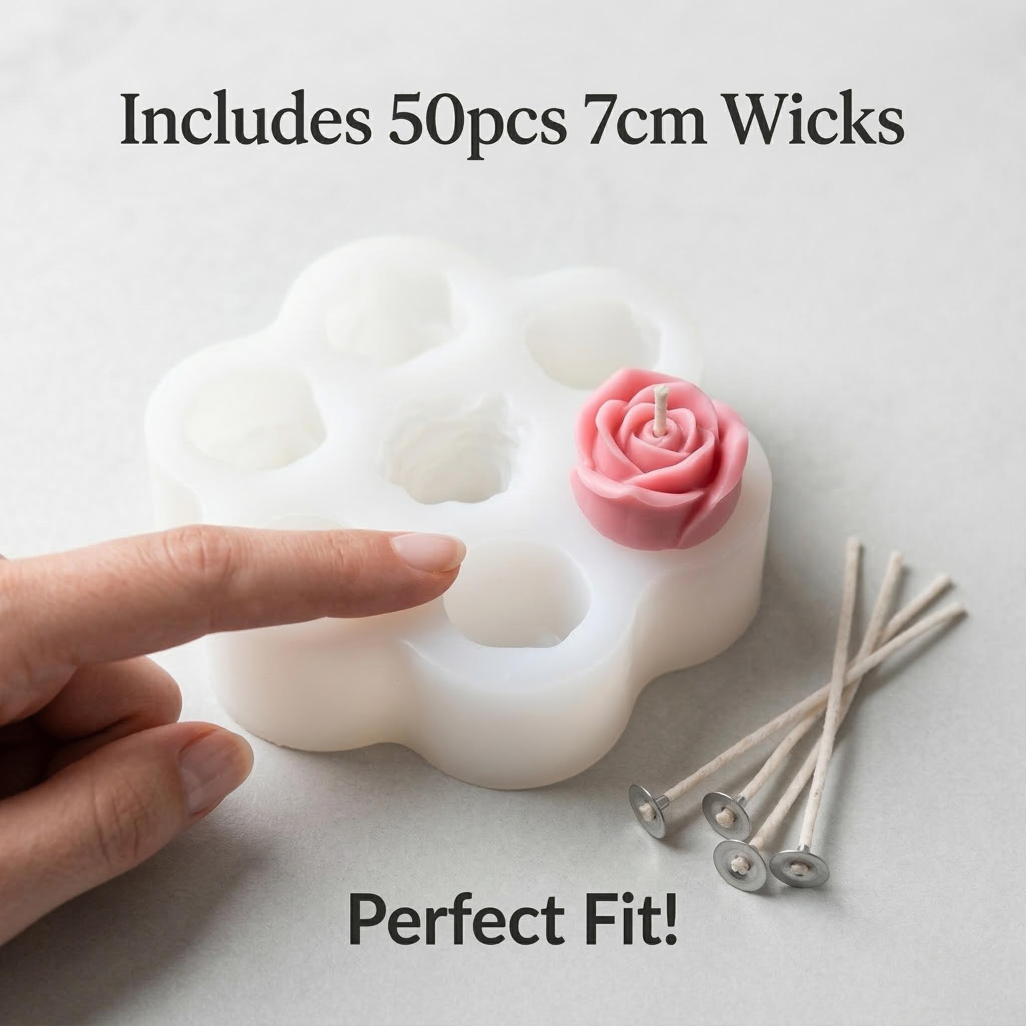 แม่พิมพ์ซิลิโคนรูปดอกกุหลาบ 3  - Soap Making Kit Amazon บทวิจารณ์และราคา