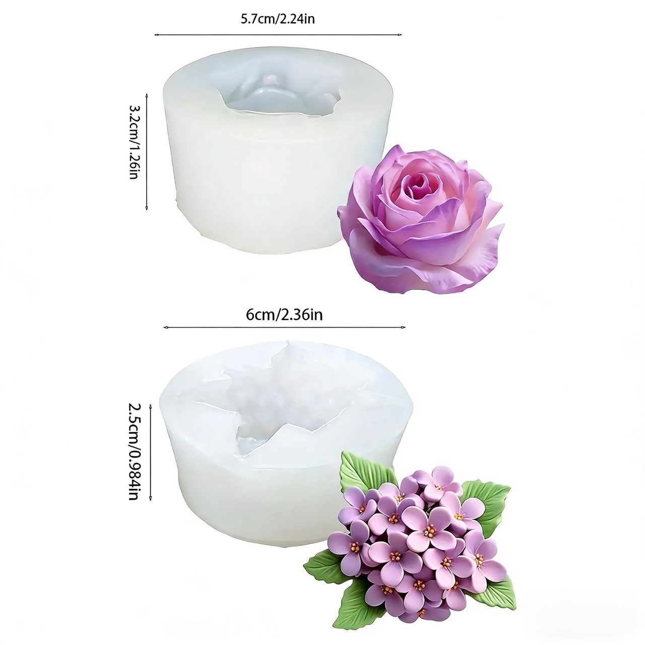 แม่พิมพ์ซิลิโคนรูปดอกไม้ 3 มิต - Soap Making Recipes บทวิจารณ์และราคา