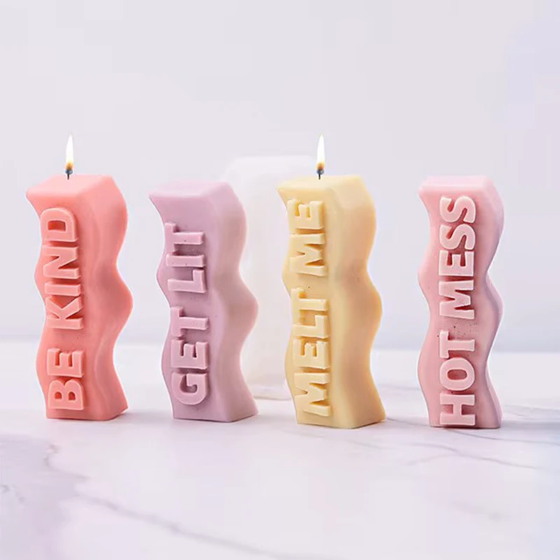 Wave Letter สโลแกนเทียนแม่พิมพ - Soap Making Recipes บทวิจารณ์และราคา