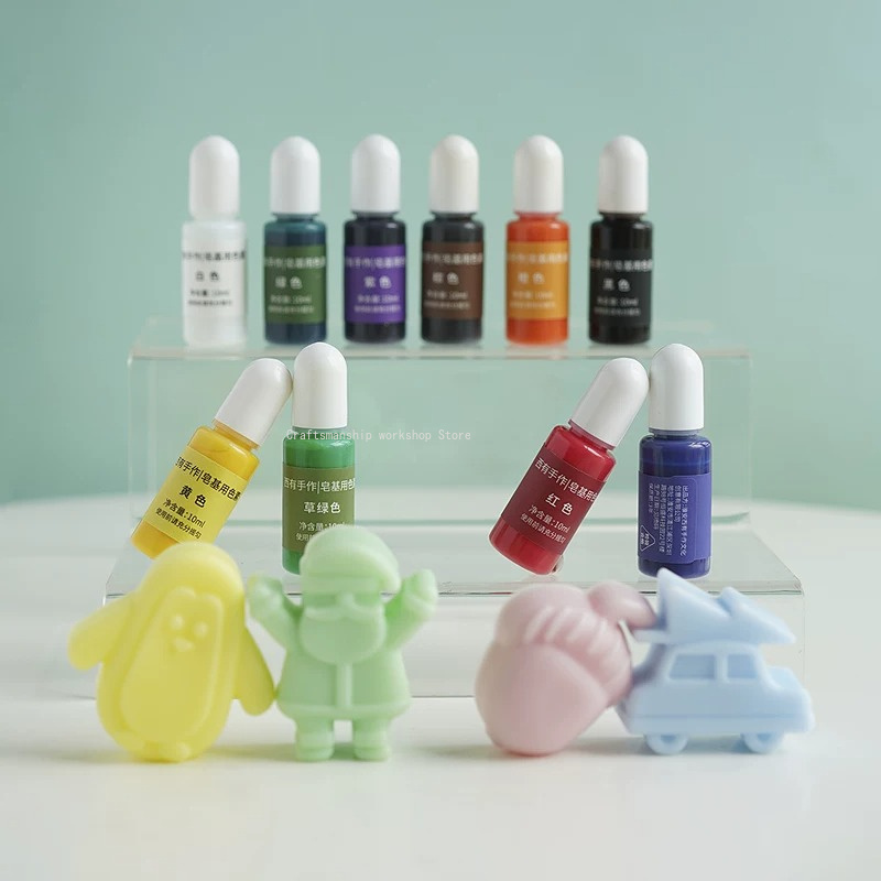 สีผสมสบู่ทำมือ 10 สี 10 มล. สำ - Soap Making Dye บทวิจารณ์และราคา